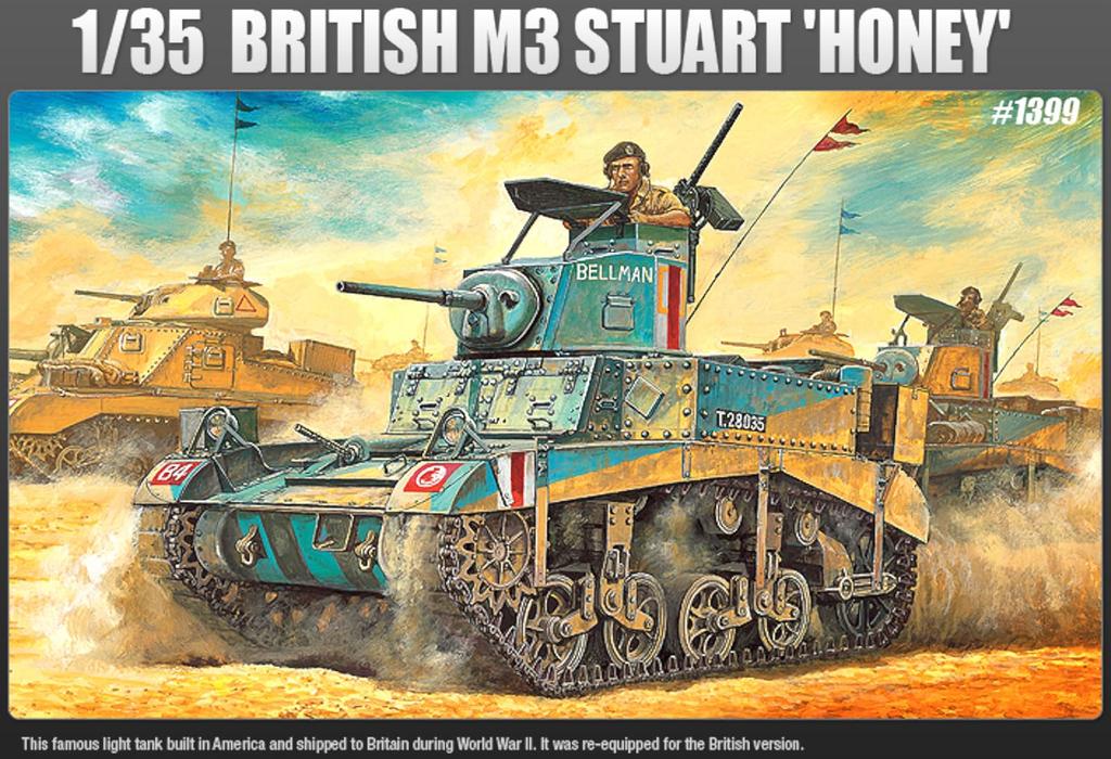 ACADEMY 1/35 British M3 Stuart Honey AM13270 Plastic Model