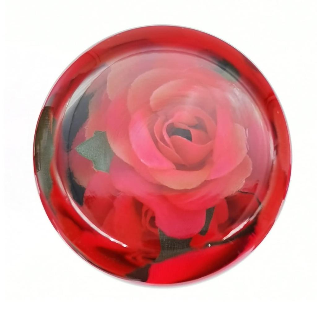 JINGLING Underwater Flower Shift Knob, Crystal, Showa Retro Style, Transparent Gear Knob, Accessory, Universal