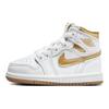 Air Jordan 1 Retro High OG TD Metallic Gold Baby Sneakers White Gum-Light-Brown FD2598-107