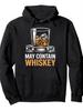 Unisex And Unisex  May Contain Whiskey Bourbon And Cigar Print Hoodie - Scotch Lovers Sweatshirt with Adjustable Hood, Matching Gift, Funny Whisky App