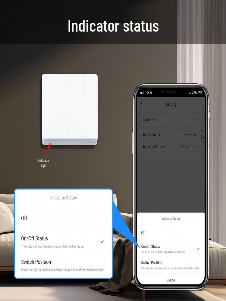 Graffiti Zigbee Smart Switch: Universal Single Live/Neutral 86-Type Button with Magnetic Holding Relay for All-Room European/British Use.