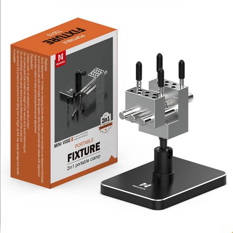 

MAZHA T0010 2 in 1 Mini Portable Table Vise Compact Adjustable Clamp for Modeling Hobby DIY Precision Tool Accessories чорний