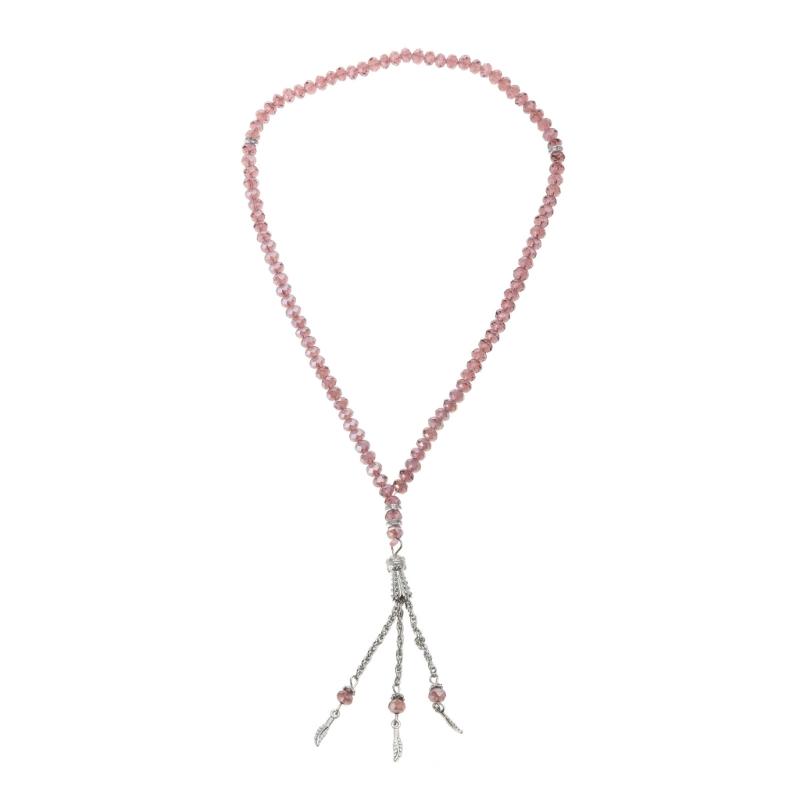 Crystal Tasbih Prayer Bead  Muhammad Islamic Prayer Rosary Beads Muslim Islam 99 Prayer Beads Necklace Foldable