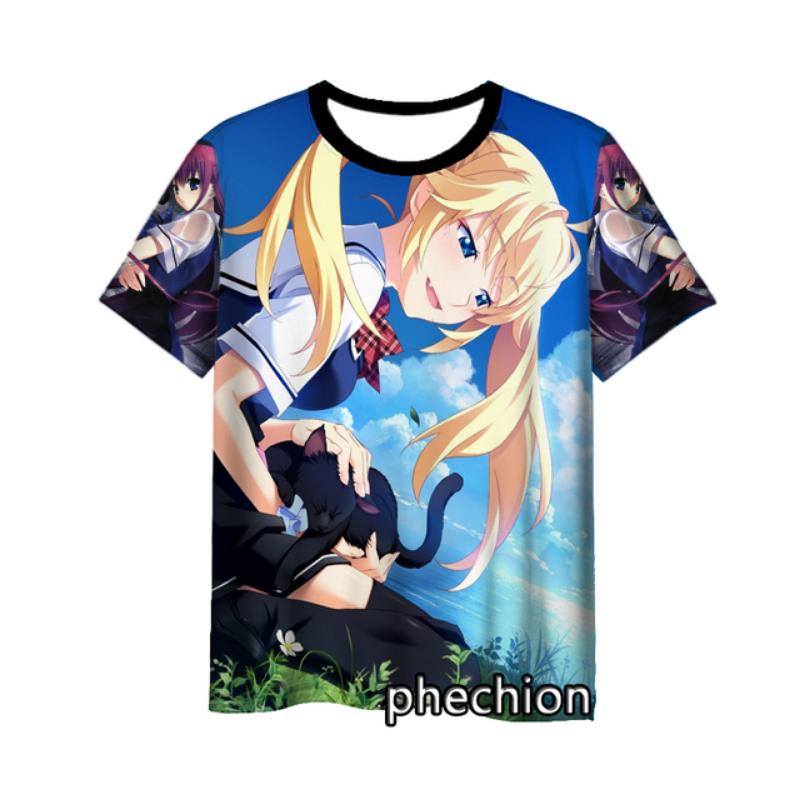 Phechion New Fashion Men/Women The Eden of Grisaia 3D Printed Short Sleeve Casual T Shirt Sporting Hip Hop Summer Tops L253
