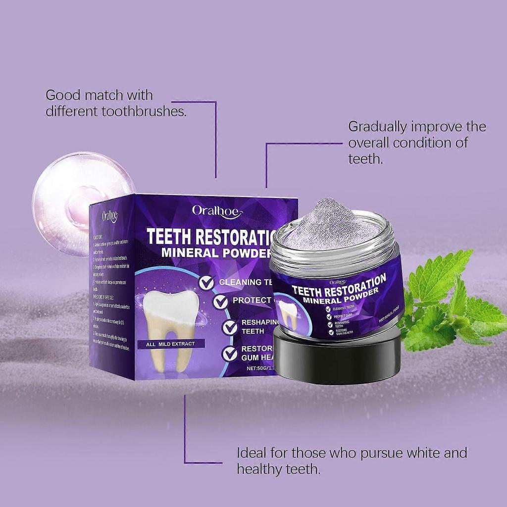 Oralhoe Tooth Powder Keeps Your Teeth Clean And Refreshing For A Long Time. It Protects Your Enamel And Prevents Tooth Decay. Oral Care Tooth Powder