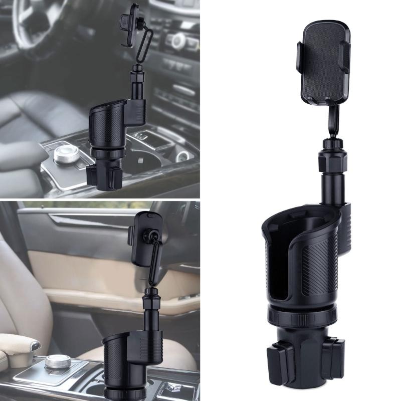 Universal Car Cup Holder Expander & Phone Stand 360 Rotating Designs Vehicle Phone Hold for 4.7 To 7.2 Inch Smartphones