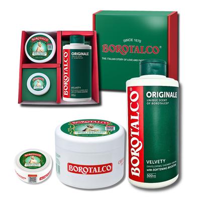 Borotalco Körpercreme 250ml + 30ml + Duschgel 500ml Paket-Set (1 Satz)