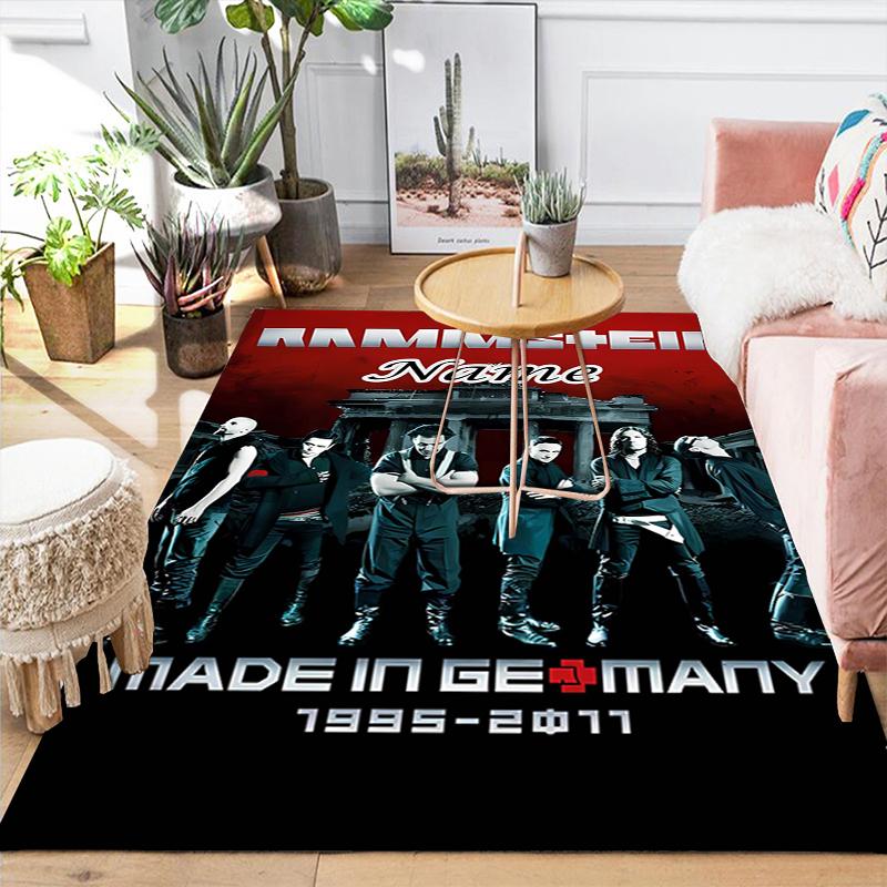 Custom 1Pc Rammstein Metal Music Band Rug Office Carpet Indoor Outdoor Entrance Doormat Nonslip Soft And Comfortable Living Room D2915231
