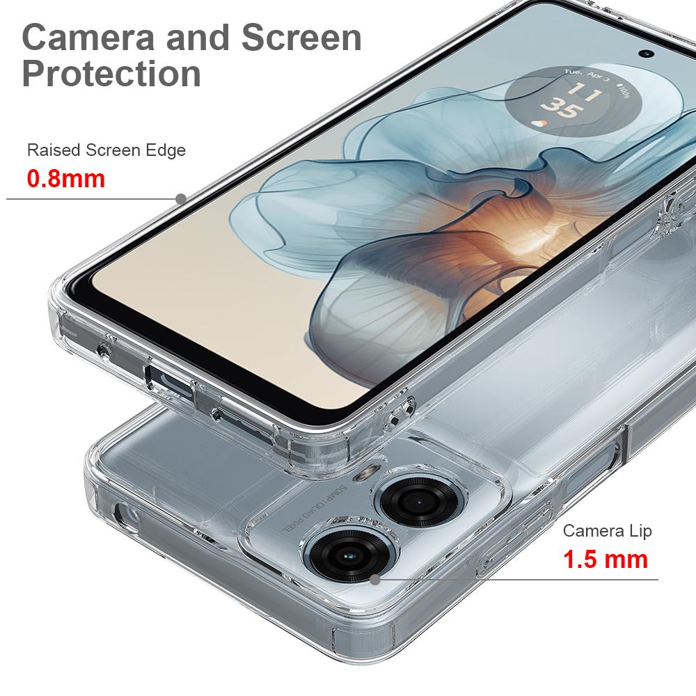 For Motorola Moto G85 5G Clear Phone Case TPU+Acrylic Shockproof Phone Back Cover