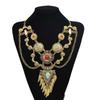 Colorful Stone Ethnic Style Necklace Geometric Sweater Chains Bohemia Tassel Necklace  Festival