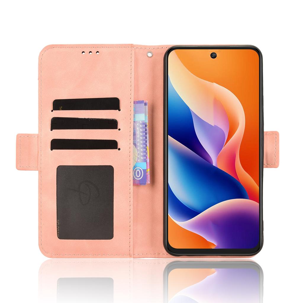 Dla TCL 605 4G/60 SE Skórzane Etui Pokrowiec Portfel na Telefon z Wieloma Przegródkami na Karty