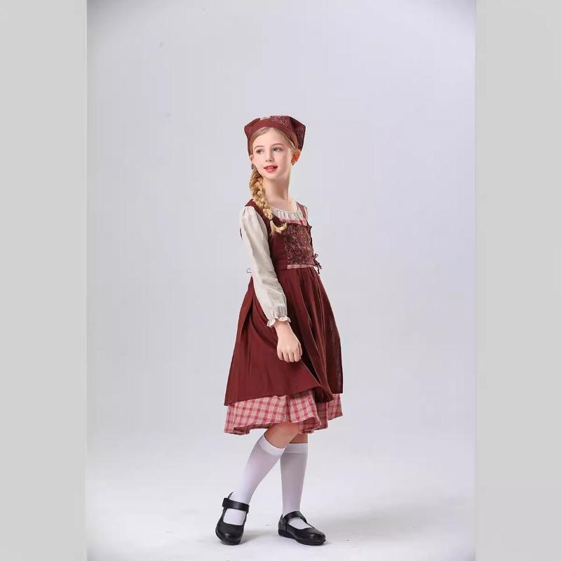 New parent-child girls' women's clothing, drama performances, pastoral farm maid adult clothes