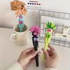 1pc Funny Exploding Hair Boxing Ballpoint Pen - Creative Knock Pen, 1.0mm Black Refill, Funny Birthday Gift