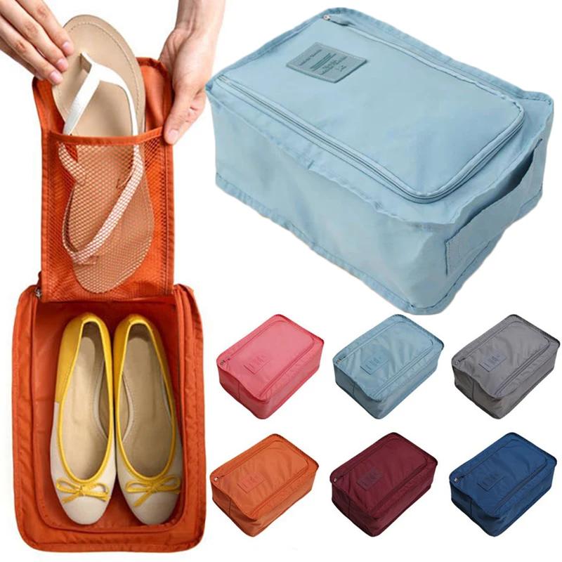 Multifunctional portable shoe bags folding dust-proof nylon storage bag clothing and shoe organizer, outdoor travel storage case