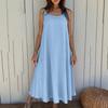 Women's Fashionable Casual Loose Cotton Linen Camisole Dress
