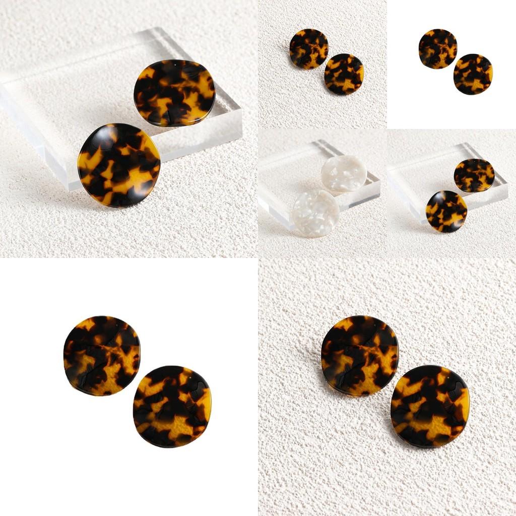 Geometric Round Unique Stud Earrings Trendy Alloy Fashion Accessories Women For