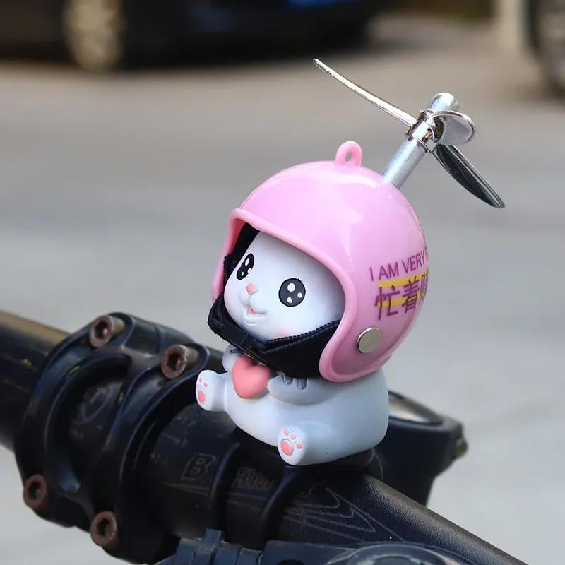 

Милые мультяшные свиньи, велосипедные фонари со шлемом, пропеллером, украшения для велосипеда, скутер, MTB, мотоцикл, универсальные аксессуары