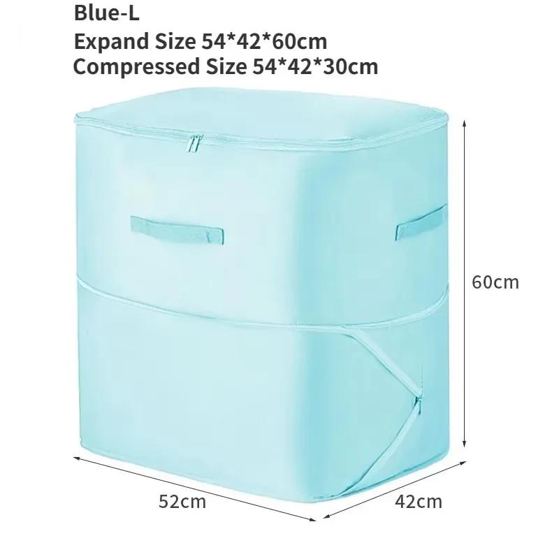 Large Compression Bag Quilt Clothes Closet Cabinet Organizer Storagepouch Ultra Space Saving Self Compression Organizer