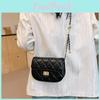 Chic Street Style Small Shoulder Bag For Women 2024 New Spring Rhombus Chain Bag