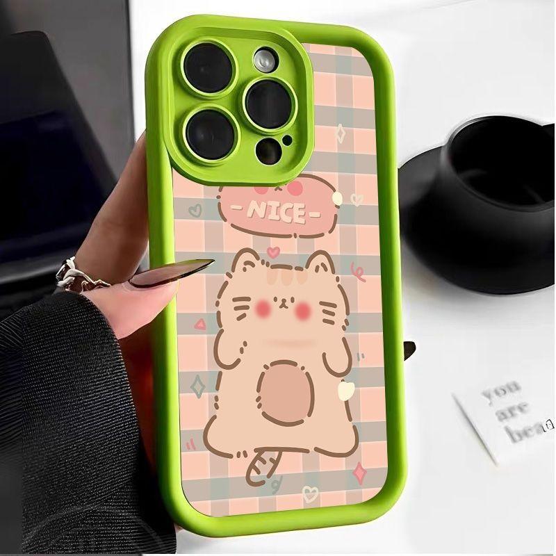 Nice bear kitten iPhone17Promax mobile phone case ladder for Apple 15promax all-inclusive Tianyan