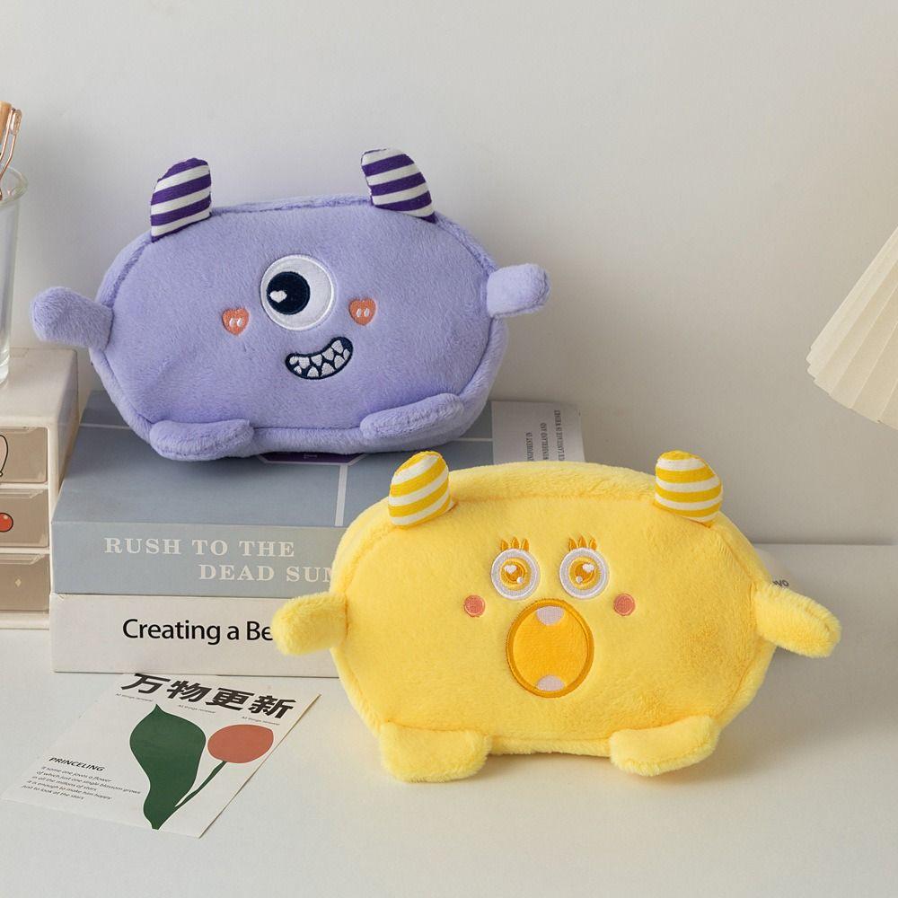 Stuffed Plush Pencil Bag Cute Design Stationery Bag INS Cartoon Pen Bag Office Supply