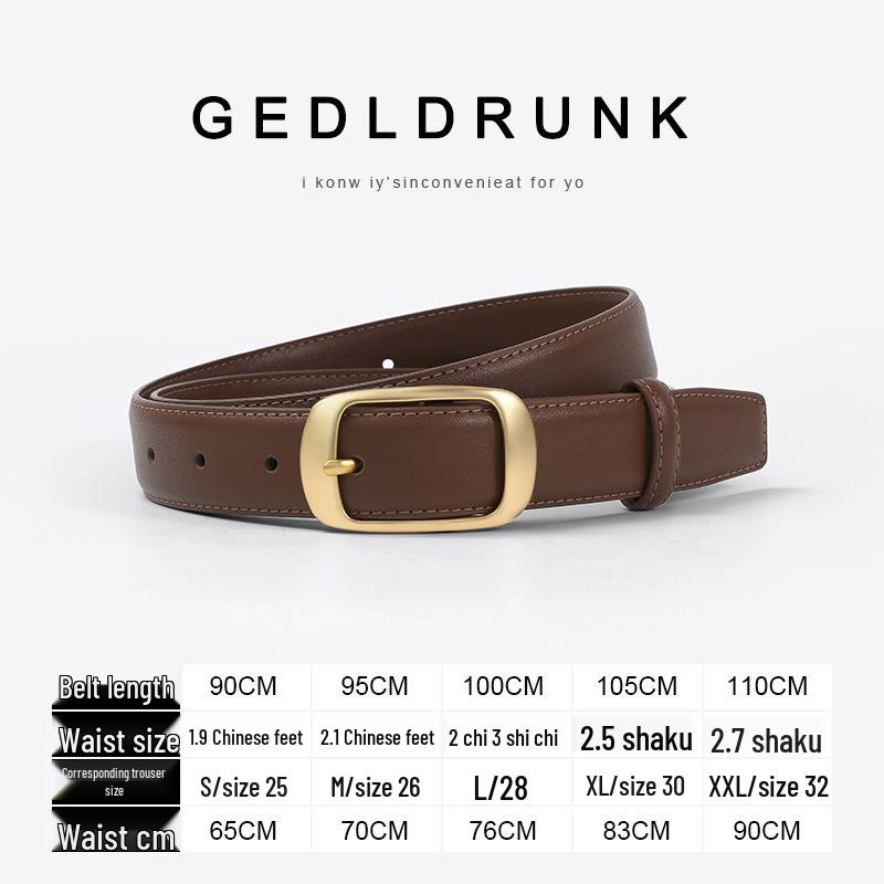 Women s Simple Korean Style Belt for Jeans - Summer 2025 105 cm