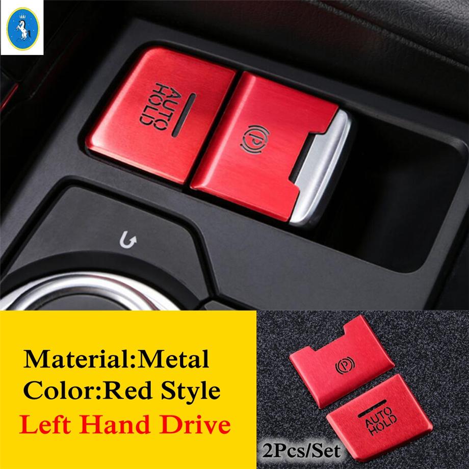 Красная Центральная Панель Переключения Передач, Ручка Мультимедиа, Кнопка Электронного Ручника EPB, Аксессуары, Декоративная Накладка Для Mazda CX-5 CX5 2017 - Red 2pcs