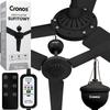 Cronos Fc11-70 Ceiling Fan 70Cm Black + Remote Control