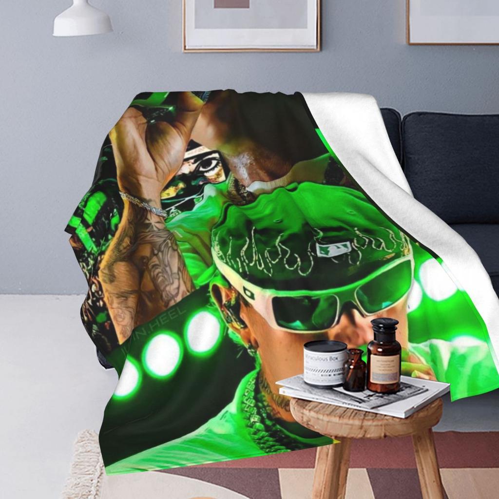 F-Feid Ferxxos Flannel Blankets Quality Warm Soft Colombian Singer Throw Blanket Spring Travel Chair Sofa Bed Funny Bedspread