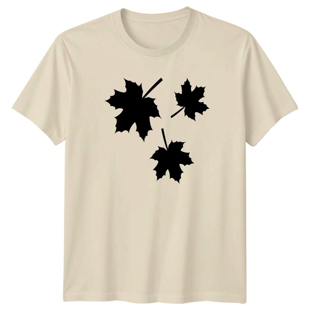 Three Maple Leaves Silhouette TShirt Maple Leaves Nature Birthday Gift For Him