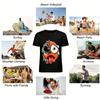 Melting Half Skull Emoji Print Trendy Casual Short Sleeve T-Shirt Pure cotton T-shirt