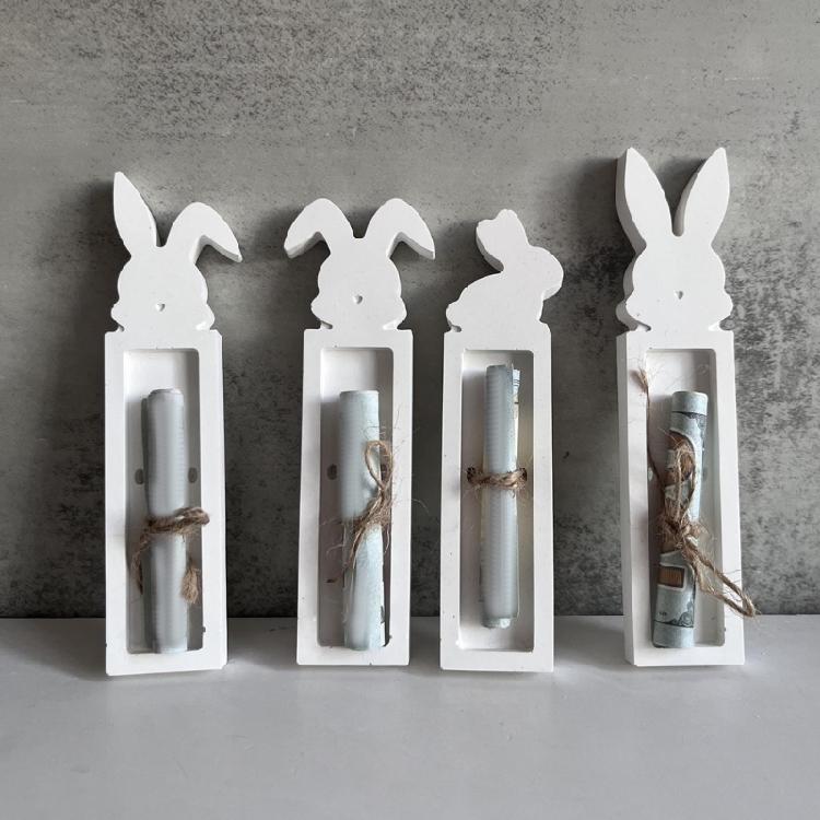Rabbit Cash Holder Silicone Mold Easters Bunnies Resin Casting Mold Easters Gift Box Resin Mold Holiday Party Decors