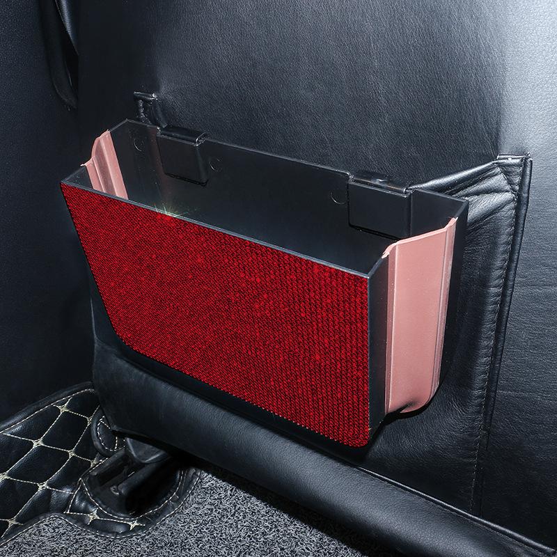 Funzione 2-in-1 Cestino Impermeabile per Auto Organizzatore Sedile Posteriore Auto Pieghevole a Diamante Pattumiera Ombrello da Viaggio Portaoggetti per Alimenti
