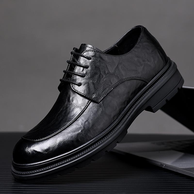 Fashion Luxury Lace-Up Fashion Dress Shoes British Style Wedding Oxfords Footwear Mens Casual Business Shoes New Social Male Shoes