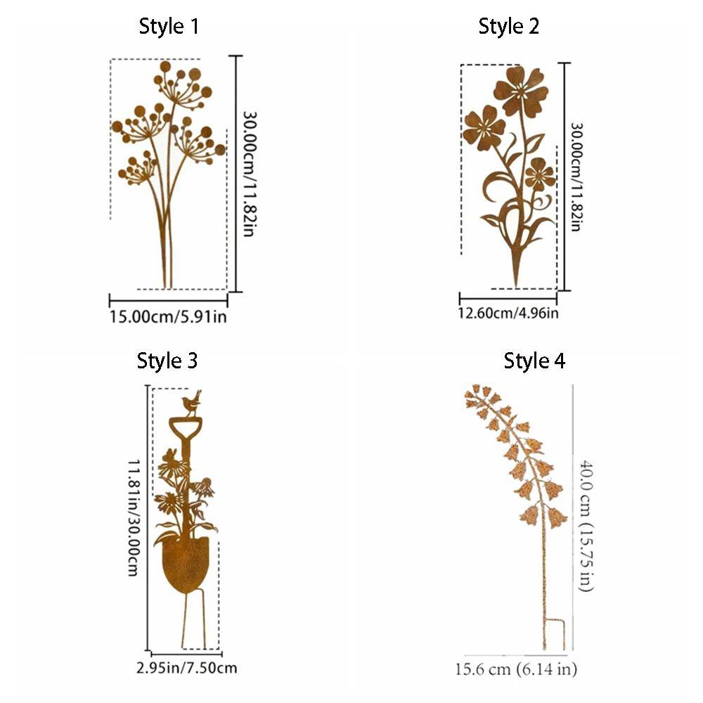 Antique Design Ground Stake Metal Floor Plugs Micro Landscapes Decoration Garden Pile Garden