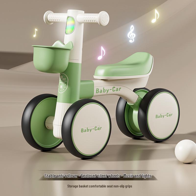 Verstelbare Loopfiets voor Leeftijden 1-4, Zonder Pedalen, Zacht Zadel, Baby Glijder