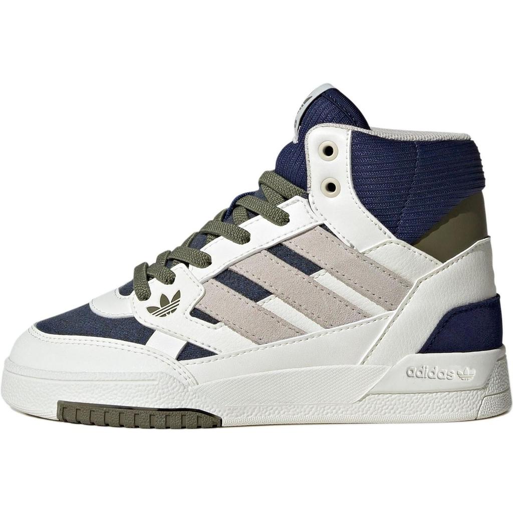 Adidas Originals Drop Step Se Comfortable Versatile Shock Absorbing Durable High Top Kids Skate Shoes Kids Skate Shoes White IH3285