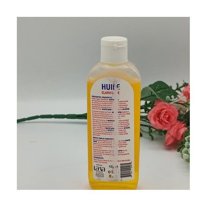 Huile Clarifiante WHITE NOW – Triple Action Éclaircissante Anti-Taches au Bêta-Carotène | Banane Jaune