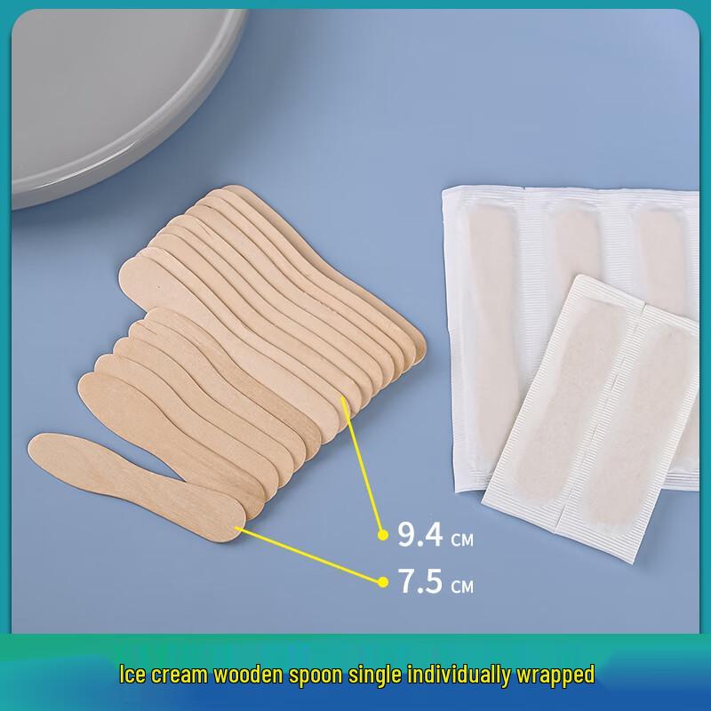 Disposable Wooden Ice Cream Tasting Spoons