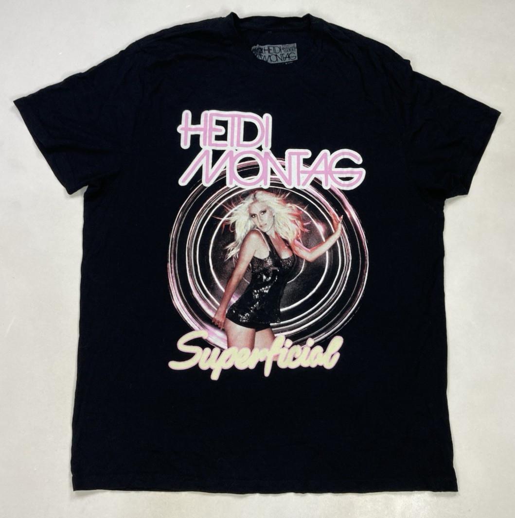 Heidi Montag Superficial Graphic T-shirt Men XL Black Short Sleeve Music S