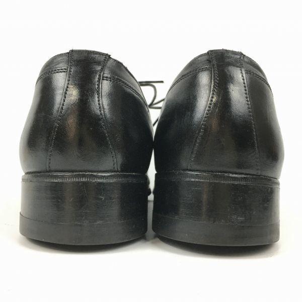 70s 1977? Vintage FLORSHEIM Plain Toe Business Shoes Black Size 10D 27.5-28.0 Men's(USED)