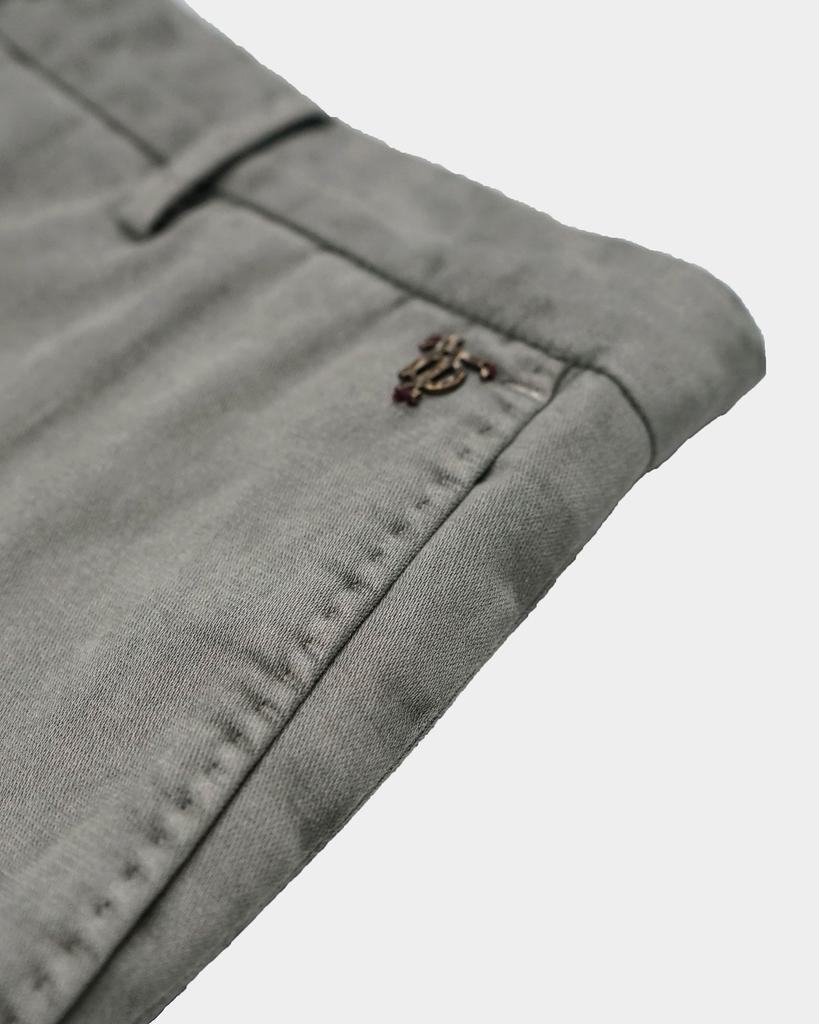 BIRBANTE Elastic S.R. Fit Cotton Pants - Smoke