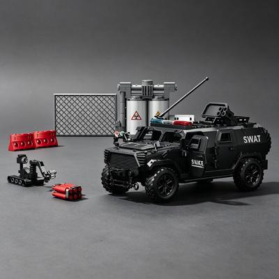 Serie Città Polizia Polizia Serie SWAT: Set di Costruzioni Unità Artificieri - Modello in Scala Veicoli Corazzati da Guerra per Ragazzi e Ragazze (Giocattolo Modulare)