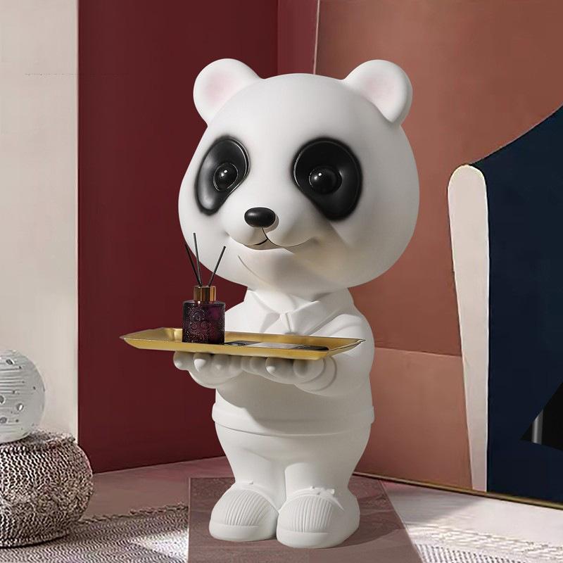 

Мультяшная креативная панда, украшения, большой напольный телевизор, тумба, диван, вход, украшение для дома, приветственный подарок