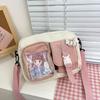 Bag 2 New Women's Bag Fashion Sweet Contrast Color One Shoulder Crossbody Bag Small Square Bag