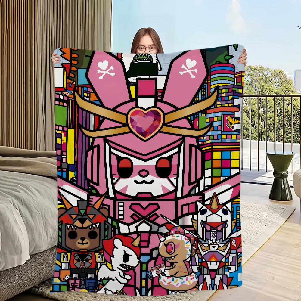 fashion Cartoon cute Blankets Flannel warm comfort T-tokidoki soft plush blanket for sofa living room office bedroom travel gift