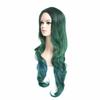 Mermaid Green Long Body Wave Synthetic Stunning Long Side Parting Shaggy Wavy Wig