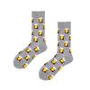 Creative Food-themed Patterns for Large-sized Men's Cotton Socks. Casual Trendy Socks.