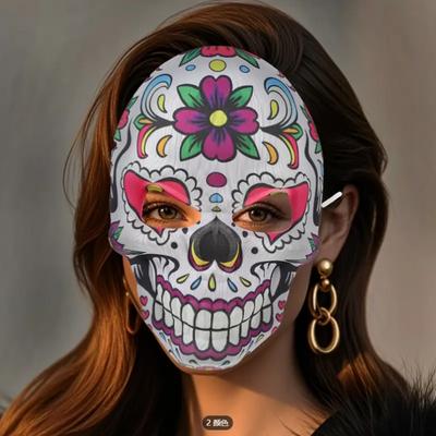 Halloween Decoration  Mask DIY Ghost Face Costume Prop for Masquerade Party Scary Face Covering for Kid and Adult Cosplay Event