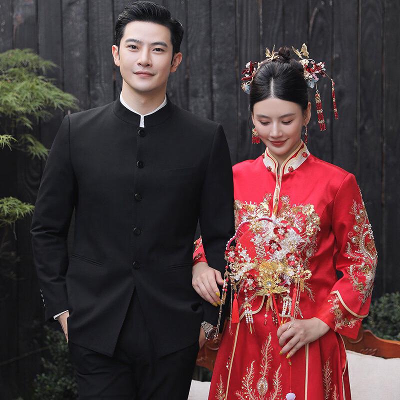 Hengyuanxiang Men's Chinese Style Wedding Suit